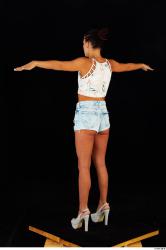 Whole Body Woman T poses Casual Slim Studio photo references